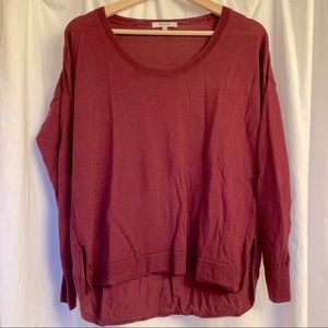 Madewell soft lightweight merino scoopneck sweater, size S